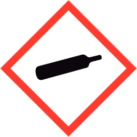 11500113D74 Sticker "Gashouder onder druk" - 100 x 100mm