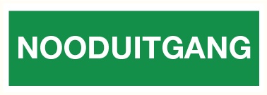 11500313115 Sticker tekst "NOODUITGANG" 90 x 250mm