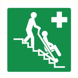 11500313288 Sticker Evac-chair - 200 x 200mm ISO 7010