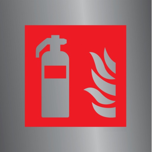 11500331A26 Bord blusser - 150 x 150mm aluminium ISO7010
