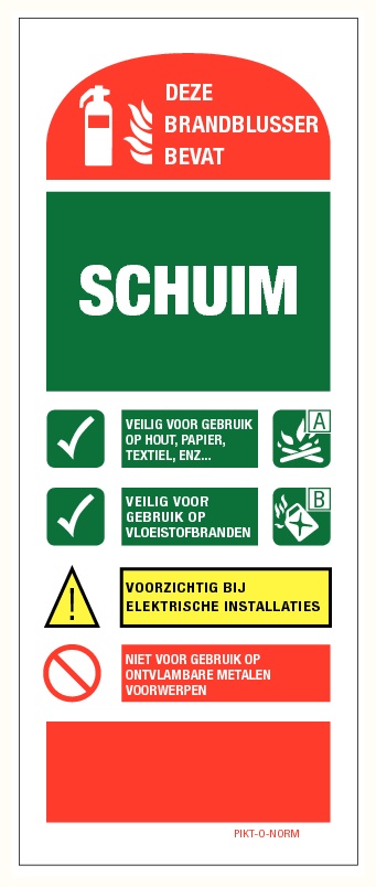 11500334121 Bord schuim blusser typeaanduiding 80 x 200mm