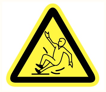 11500353312 Sticker Waarschuwing Uitglijden geel 300mm