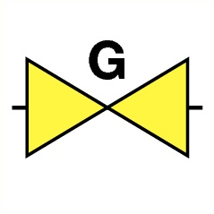 11500623101 Sticker gasafsluiter - 120 x 120mm