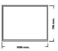 35309790000 Uro daglijst 1090 x 790mm RVS316
